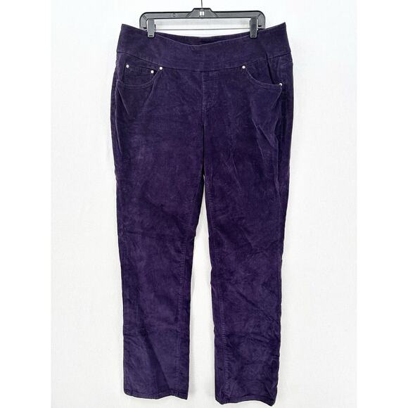 Jag Jeans Womens 14W Corduroy Straight Purple Preppy Pull On *See Measurements - Picture 1 of 13